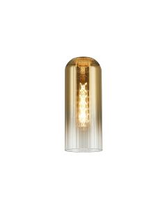 Zara Tubular 10 x 25cm Glass Shade (A), Gold Fade