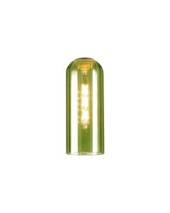 Zara Tubular 10 x 25cm Glass Shade (A), Moss Green