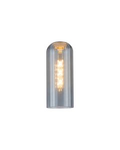 Zara Tubular 10 x 25cm Glass Shade (A), Smoke Blue