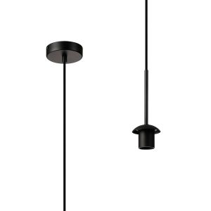 Campo 1.75m Single Pendant (FRAME ONLY), 1 Light E27, Satin Black