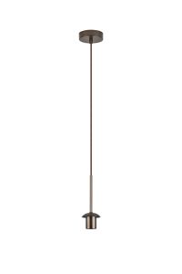 Campo 1.75m Single Pendant (FRAME ONLY), 1 Light E27, Bronze