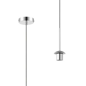 Campo 1.75m Single Pendant (FRAME ONLY), 1 Light E27, Polished Nickel
