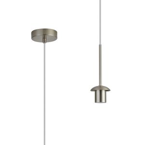 Zara 1.75m Single Pendant (FRAME ONLY), 1 Light E27, Satin Nickel