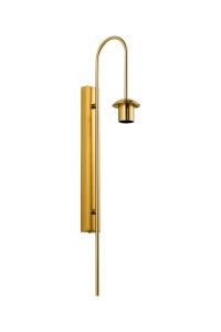 Campo 70cm Curved Wall Light (FRAME ONLY), 1 Light E27, Brass Gold