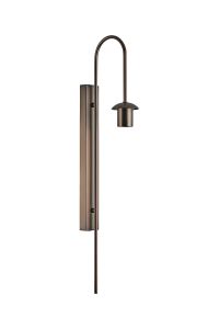 Campo 70cm Curved Wall Light (FRAME ONLY), 1 Light E27, Bronze
