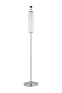 Campo Floor Lamp Without Shade, 1 Light E27, Polished Nickel/Clear Glass