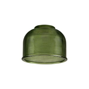 Luxe 14.5x11cm Prismatic Dome Glass Shade (D), Moss Green