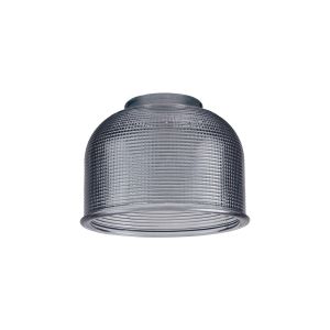 Luxe 14.5x11cm Prismatic Dome Glass Shade (D), Smoke Blue