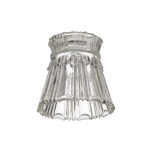 Luxe 14.5x14cm A-Line Frilled Glass Shade (E), Clear