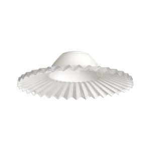 Luxe 21.6x6cm Pleated Disc Glass Shade (F), Opal