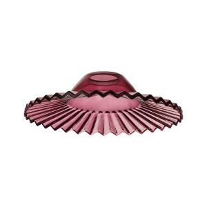 Luxe 21.6x6cm Pleated Disc Glass Shade (F), Purple