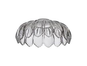 Luxe 26x10cm Petal Bowl Glass Shade (G), Clear