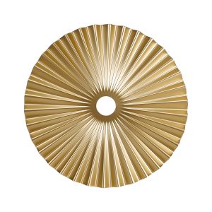 Luxe 35cm Pleated Disc Metal Shade (Q), Champagne Gold