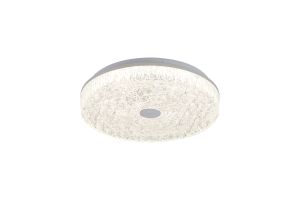 Frozen 39cm Round Ceiling Light, 30W LED, 2700-5000K Tuneable White, 3420lm, Remote Control, White, 3yrs Warranty