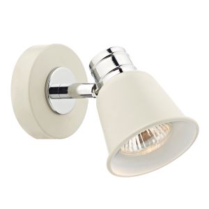 Fry 1 Light GU10 Cmozarella With Polished Chrome Detail Adjustable Wall Spotlight