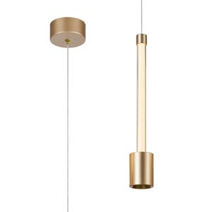 Fugaz 1 Light Pendant, 7W LED, 3000K, 520lm, Painted Gold/Rose Gold, 3yrs Warranty
