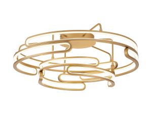 Buesda 79cm 2 Tier Ceiling, 3 Step Dimming, 114W LED, 3000K, 8200lm, Brushed Gold, 3yrs Warranty