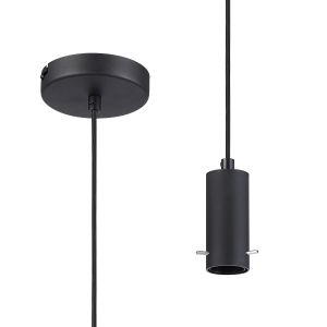 Tera 12cm Single 1 Light Pendant (FRAME ONLY), 1 x E27, Sand Black