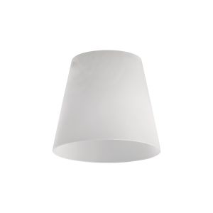 Tera 16cm x 14cm Frosted White Glass Shade (B), NO SUPPORT RODS INCLUDED