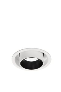 Garda Retractable Recessed Swivel Spotlight, 12W, 3000K, 1020lm, Matt White & Black, Cut Out 95mm, Driver Included, Driver Included, 3yrs Warranty