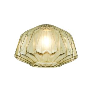 Alux 30cm x 20cm Origami Trapezium Glass (A) Shade, Moss Green