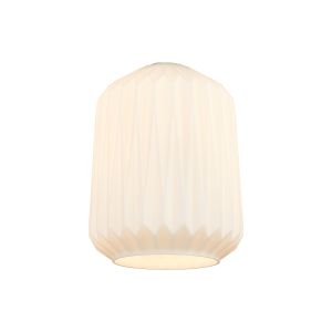 Alux 20cm x 26cm Origami Cylinder Glass (B) Shade, Opal