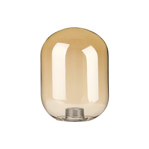 Bagno 9x12.5cm Smooth Tubular Glass Shade (D), Amber Plated