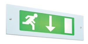 Saxby GRI8M3 Single 8W Recessed Maintained Fire Exit Sign Emergency 