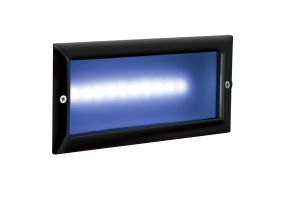 Saxby GU4052B Recessed Blue LED Brick Light Black Finish