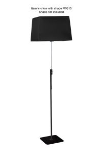 Habana Floor Lamp Telescopic 1 Light WITHOUT SHADE E27 Black/Polished Chrome