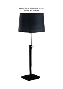 Habana Table Lamp Telescopic WITHOUT SHADE 1 Light E27 Black/Polished Chrome