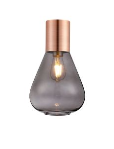 Odeyscene 23cm Ceiling Light With Narrow Glass, 1 x E27, Antique Copper/Inky Black
