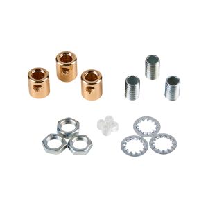 Hayes Metal Cable Grip Kit (3pcs) French Gold, c/w 10mm Thread, Washer & Nut, Plastic Grub Screws