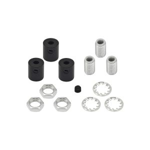 Hayes Metal Cable Grip Kit (3pcs) Satin Black, c/w 4.5mm Hole Thread, Washer & Nut, Plastic Grub Screws