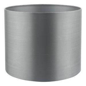 Hilda E14 Grey Faux Silk 12cm Drum Shade (Shade Only)