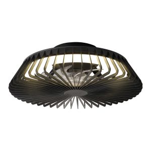 Himalaya Mini 53cm 70W LED Round Ceiling Light With 30W DC Reversible Fan, 2700-5000K Tuneable White, 4900lm, Remote Control, Black, 3yrs Warranty