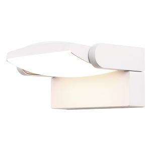 Hood Wall Lamp, 12W LED, 3000K, 1100lm, IP65, Matt White, 3yrs Warranty