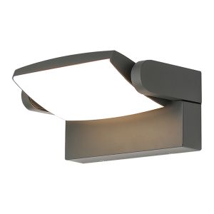 Hood Wall Lamp, 12W LED, 3000K, 1100lm, IP65, Dark Grey, 3yrs Warranty