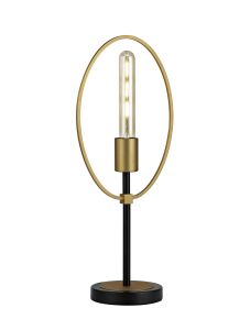 Gitano Table Lamp, 1 Light E27, Sand Gold/Matt Black