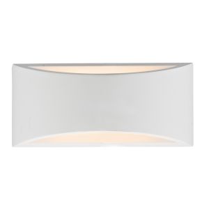Hove 1 Light G9 White Plaster Small Up And Down Wall Light Suitable For Painting