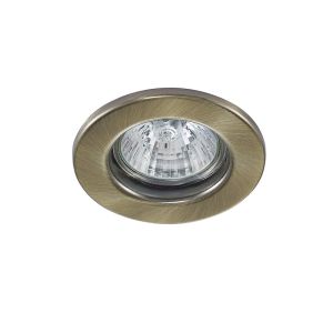 Hudson GU10 Fixed Downlight Antique Brass (Lamp Not Included), Cut Out: 60mm