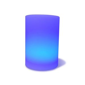 Cylinder Shape Waterproof IP68 RGB LED Light. Can be used in swimming pool. 7 colours + white + candle. With remote contol, Opal White