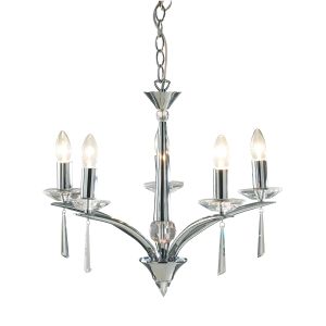 Hyperion 5 Light E14 Adjustable Dual Mount Pendant Polished Chrome