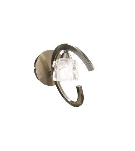 Ice Wall Lamp 1 Light G9 Antique Brass