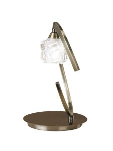Ice Table Lamp 1 Light G9 ECO, Antique Brass