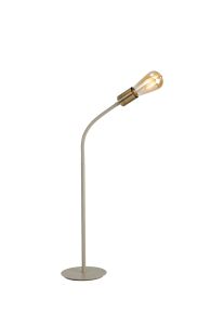 Giacomo Flexible Table Lamp, 1 Light E27, Beige/Antique Brass