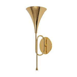 Jazz Wall Lamp, 1 x E27 (Max 20W), Polished Gold