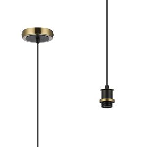 Jestero IP 1.3m 1 Light Pendant (FRAME ONLY), 1 Light E14 IP44 Brass/Satin Black