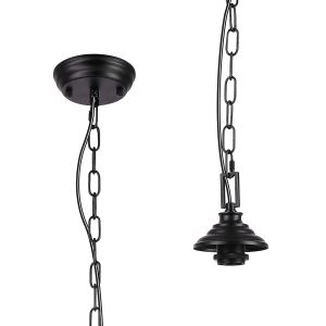 Amara 11cm Single Pendant (FRAME ONLY), 1 x E27, Matt Black
