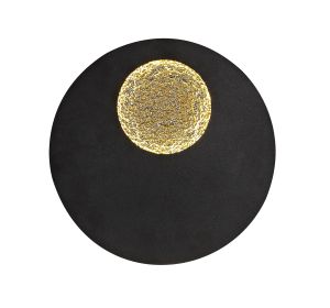 Jupiter Ceiling/Wall Light, 18W LED, 3000K, 590lm, Black/Gold, 3yrs Warranty